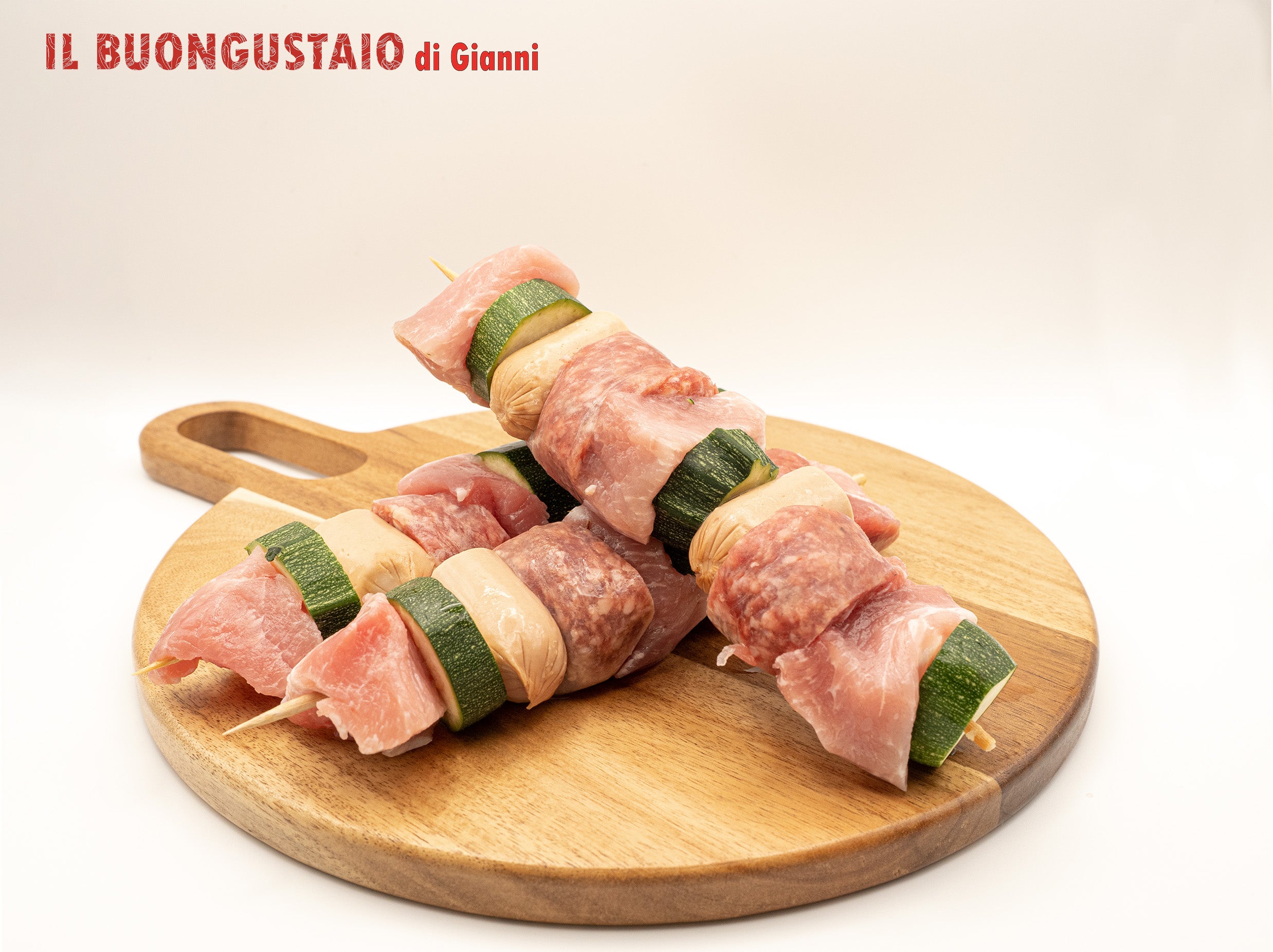 Spiedino di maiale con verdure